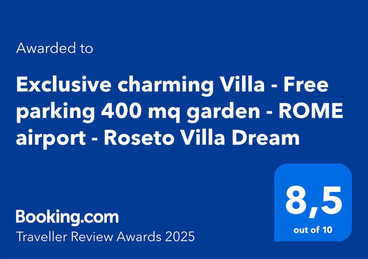 Exclusive Charming Villa - Free Parking 400 Mq Garden - Rome Airport - Roseto Villa Dream Фрегене Экстерьер фото
